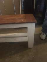Custom-made Farmhouse Bench Bench with Shelf - Image 2