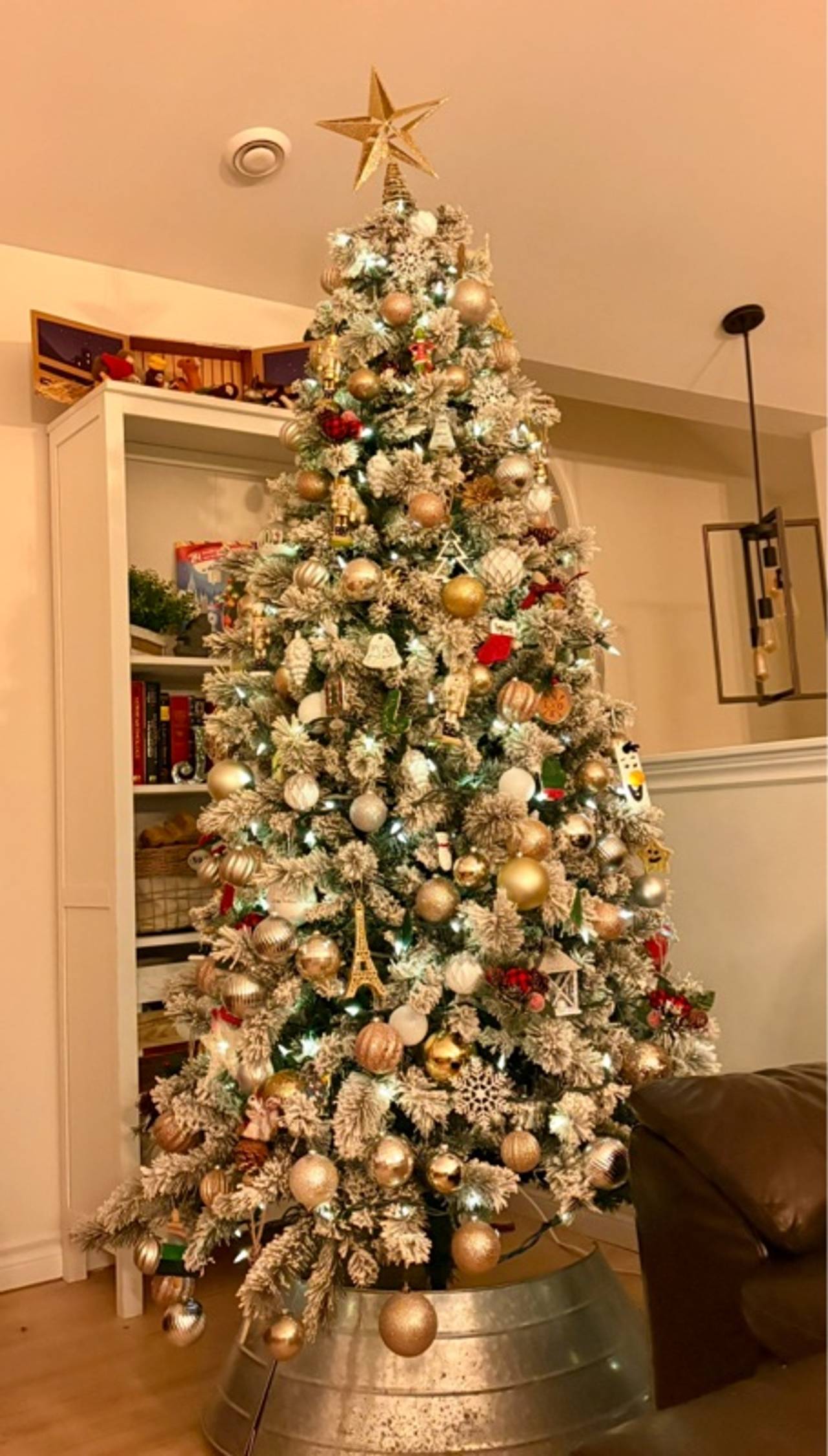 7.5-Foot Flocked Christmas Tree