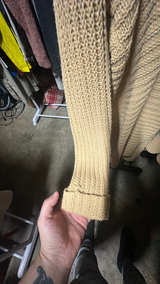 Women's Open Front Cardigan Honey Tan Size Medium  - Image 2