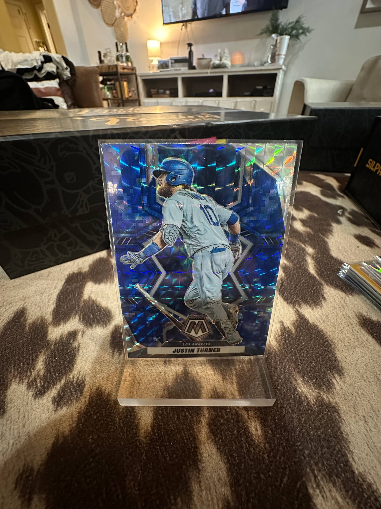 2021 Panini Mosaic Justin Turner Baseball Card