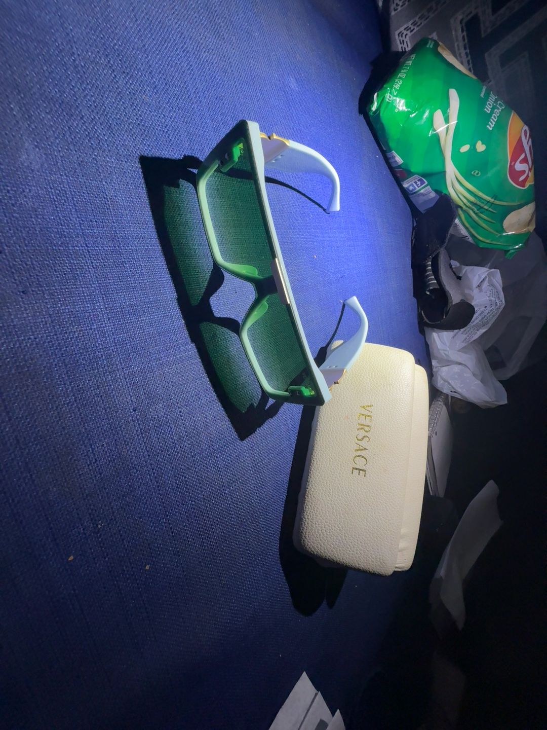 Versace VE4468U White/Dark Grey Sunglasses