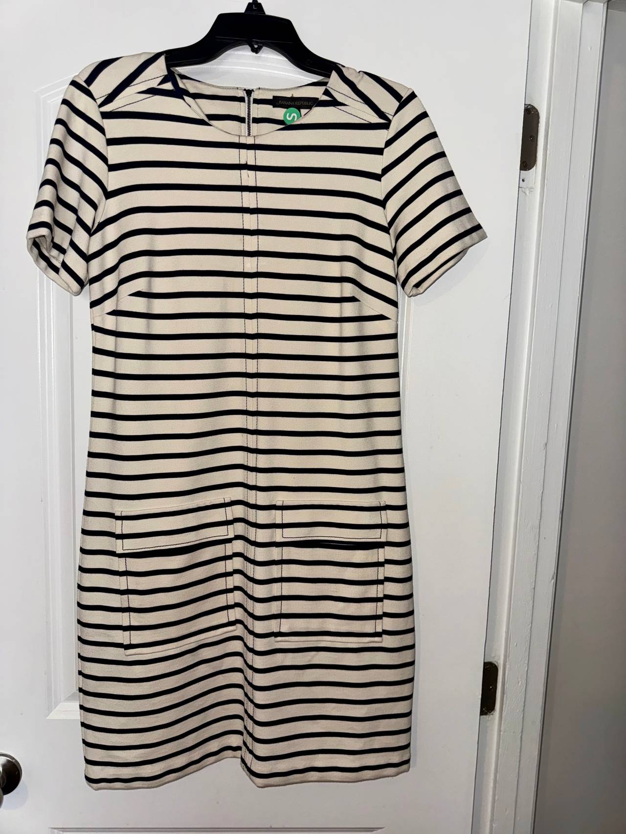 Banana Republic Striped Ponte Shift Dress