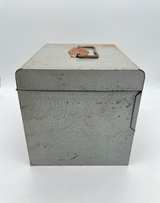 Vintage Brumberger Metal 8mm Film Reel Storage Case w/ 6 Empty 7” Reels Cans: - Image 6