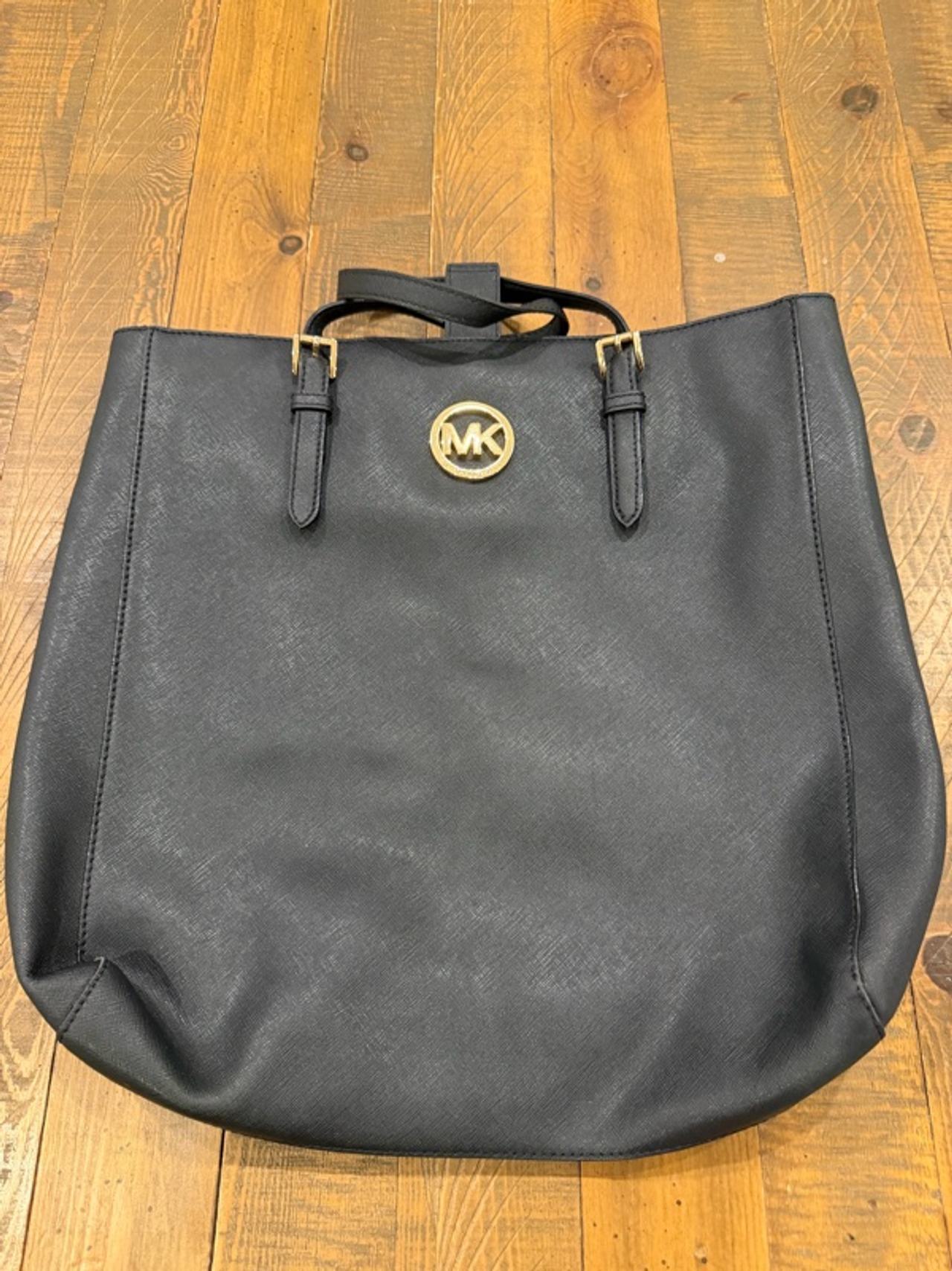 Michael Kors Jet Set Travel Black Leather Tote