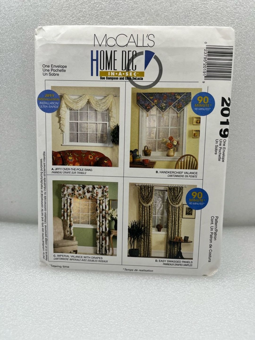 McCall's Home Décor in a Sec 2019 Sewing Pattern