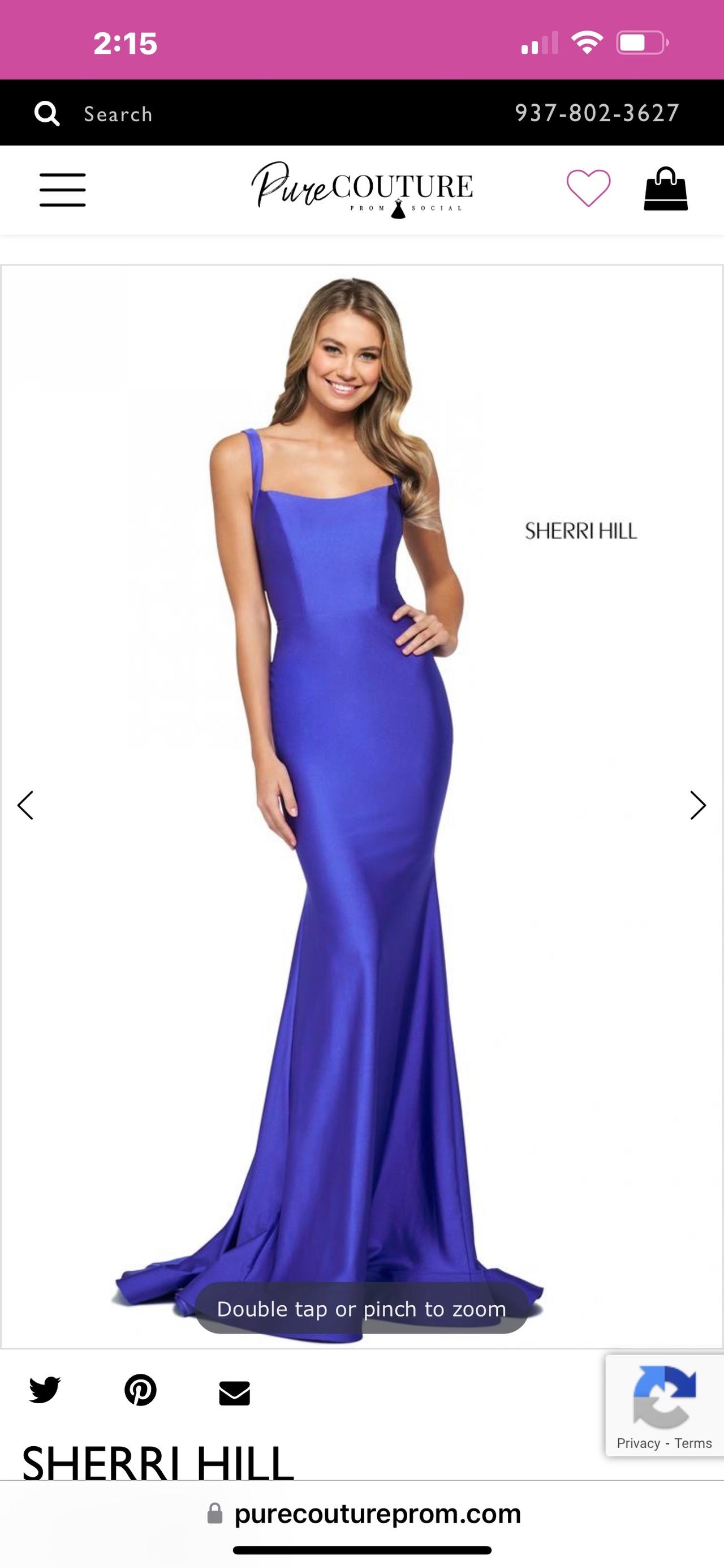 Sherri Hill 55014 Square Neck Mermaid Gown