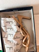 Lulus Emmalee Sand Strappy Heels size 8 NEW - Image 6