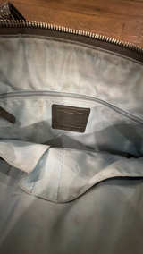 Coach Signature Gray Patent Leather Medium Tote - Image 4