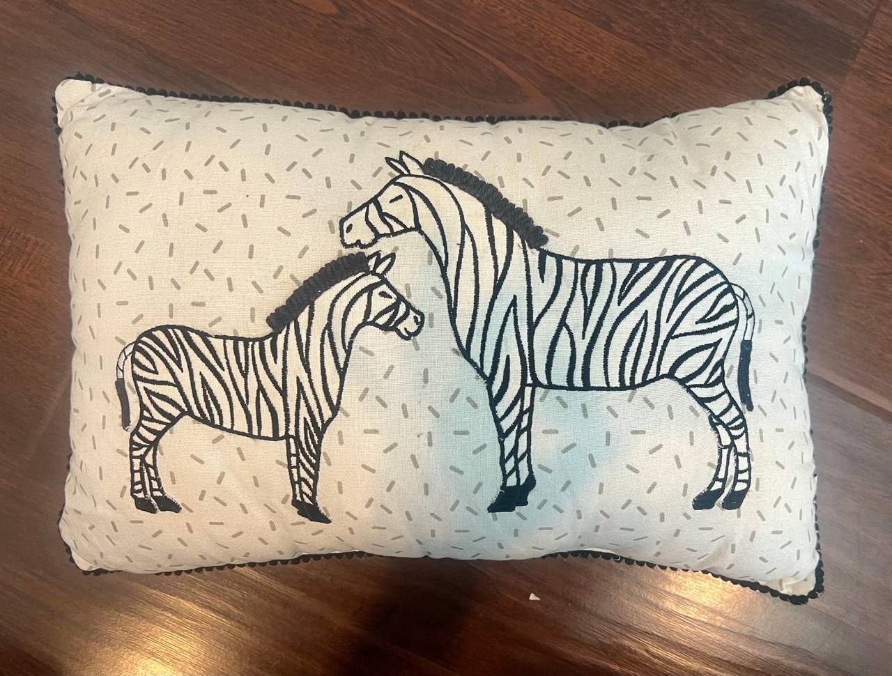 Decorative Zebra Black and White Throw Pillow