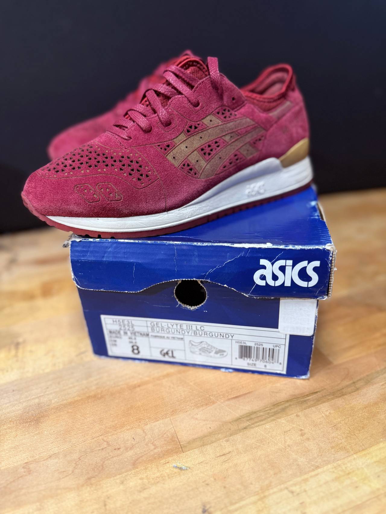 ASICS Gel-Lyte III LC Burgundy Laser Cut