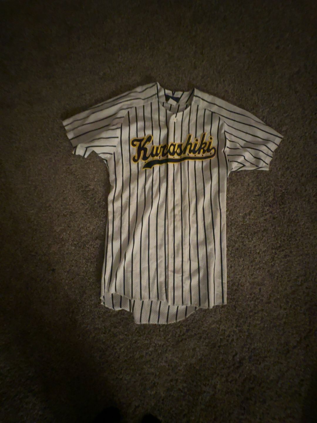 Japanese Baseball Jersey White/Black