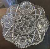 Vintage EAPG Pressed Glass Star and Fan Bowl - Image 1