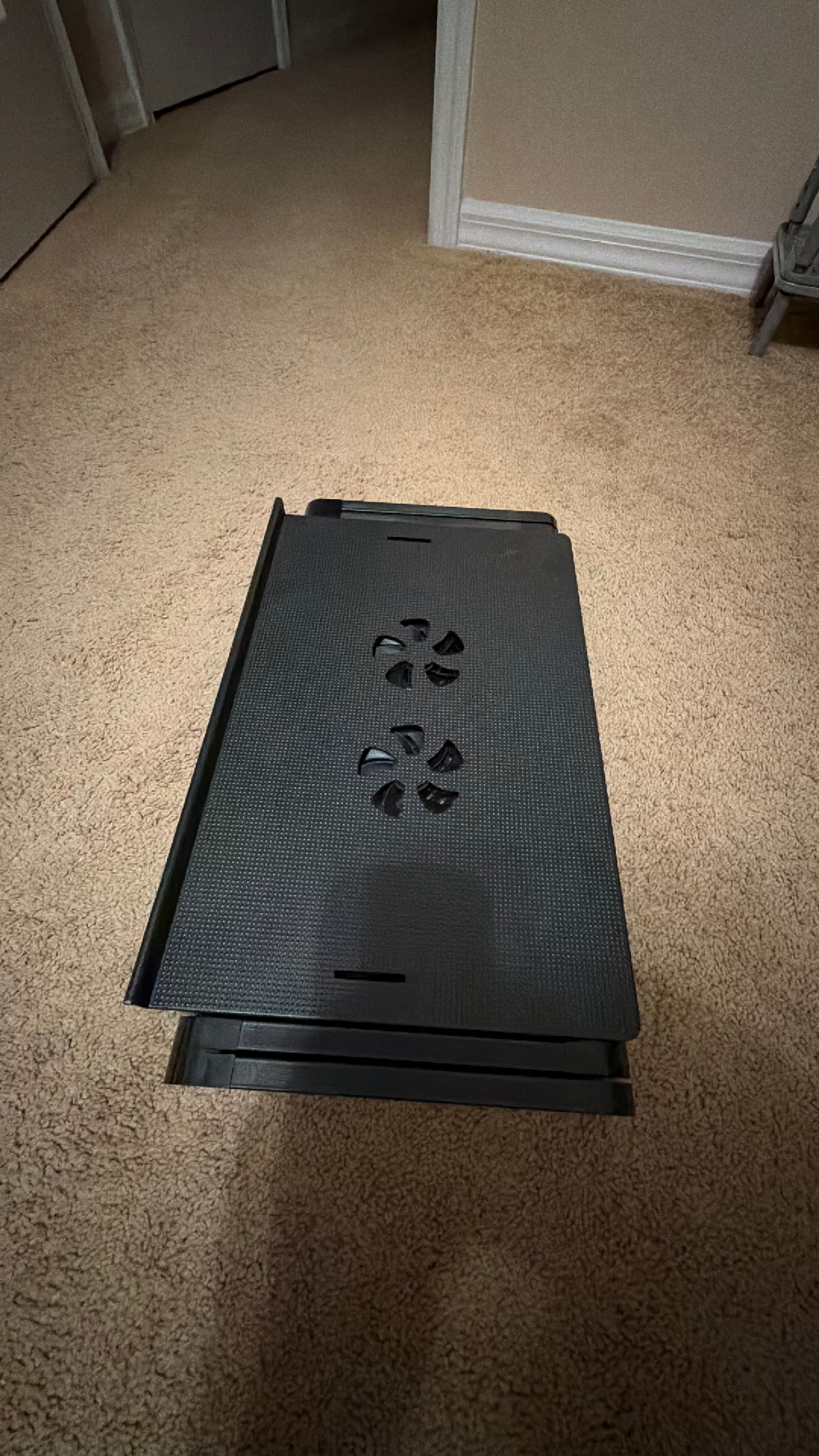 Adjustable Aluminum Laptop Desk with Cooling Fans - Image 3