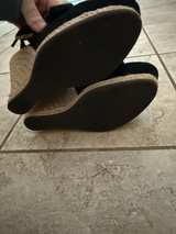 UGG Black Wedge Suede Sandals size 7.5 - Image 4