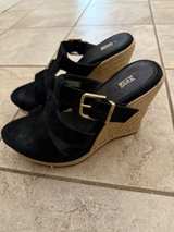 UGG Black Wedge Suede Sandals size 7.5 - Image 5