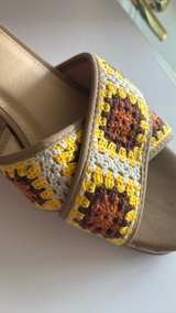 Cupcake Couture Sunflower Crochet Wedge Sandals - Image 3