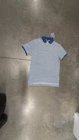 Ralph Lauren Men's Blue White Striped Polo Shirt - Image 2