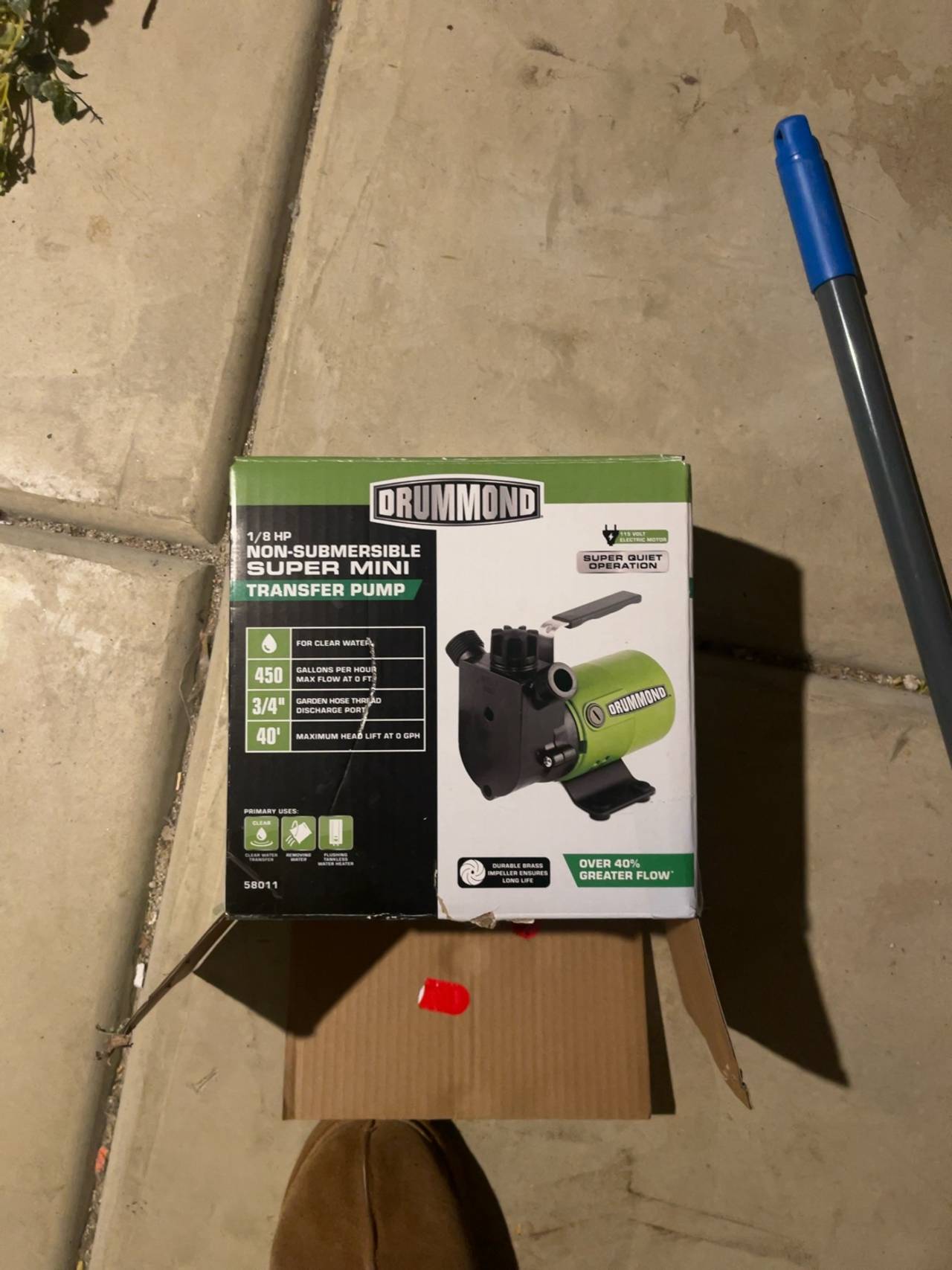 Drummond 1/8 HP Non-Submersible Super Mini Transfer Pump