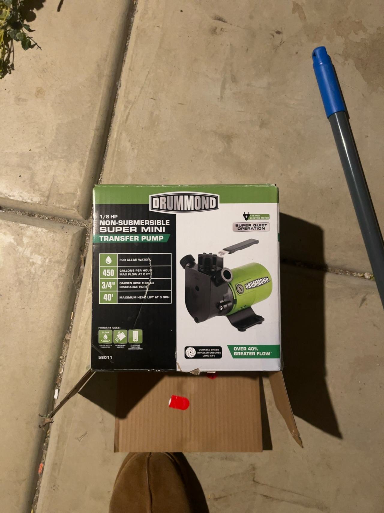 Drummond 1/8 HP Non-Submersible Super Mini Transfer Pump