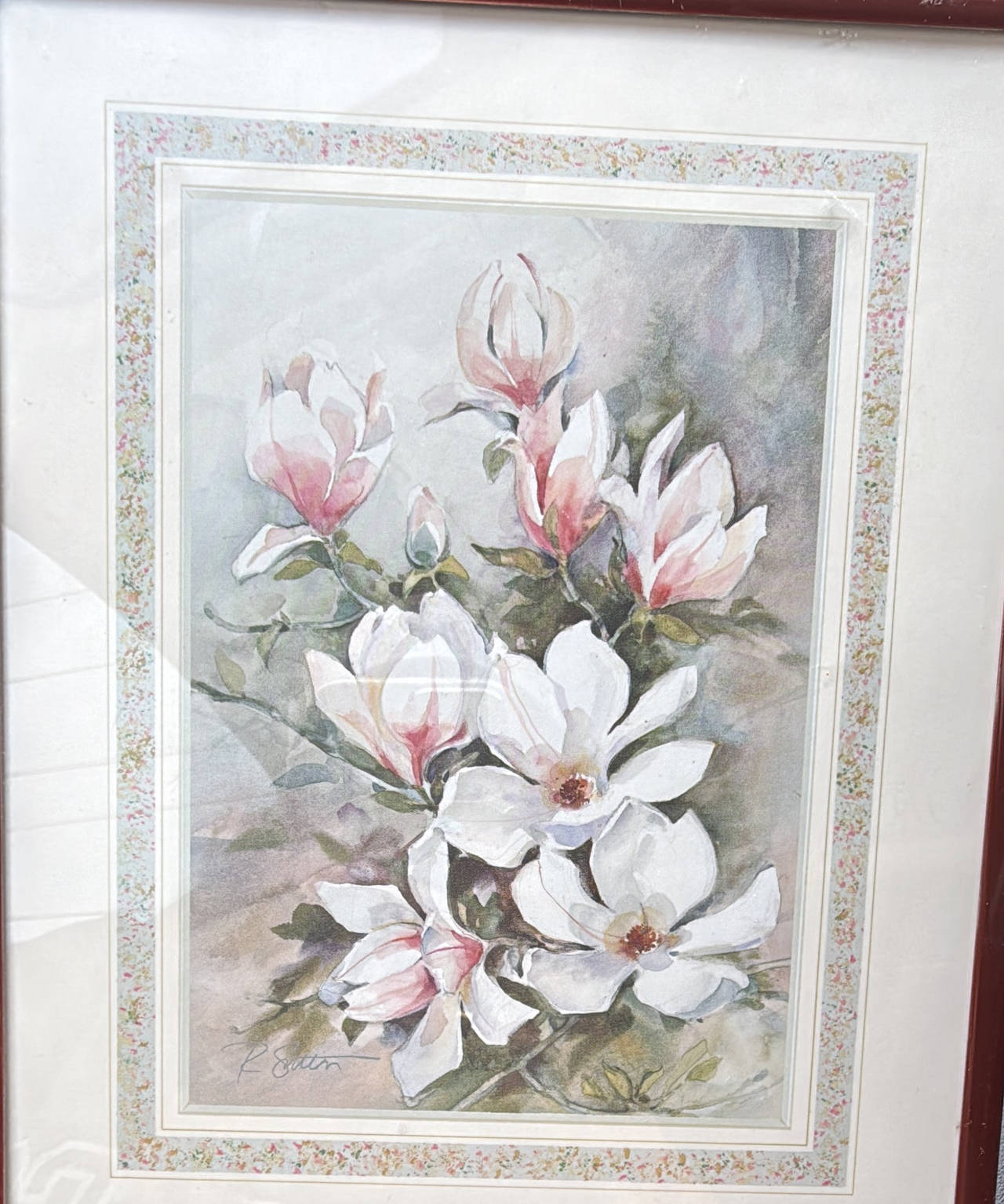 R. Sutton Magnolia Framed Art Print