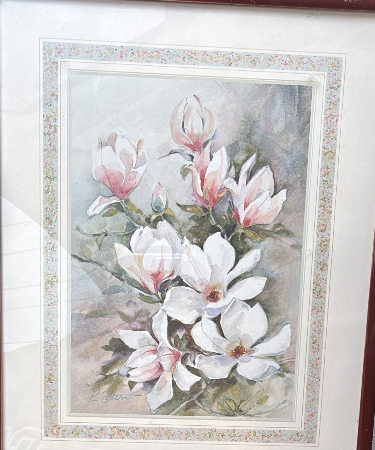 R. Sutton Magnolia Framed Art Print