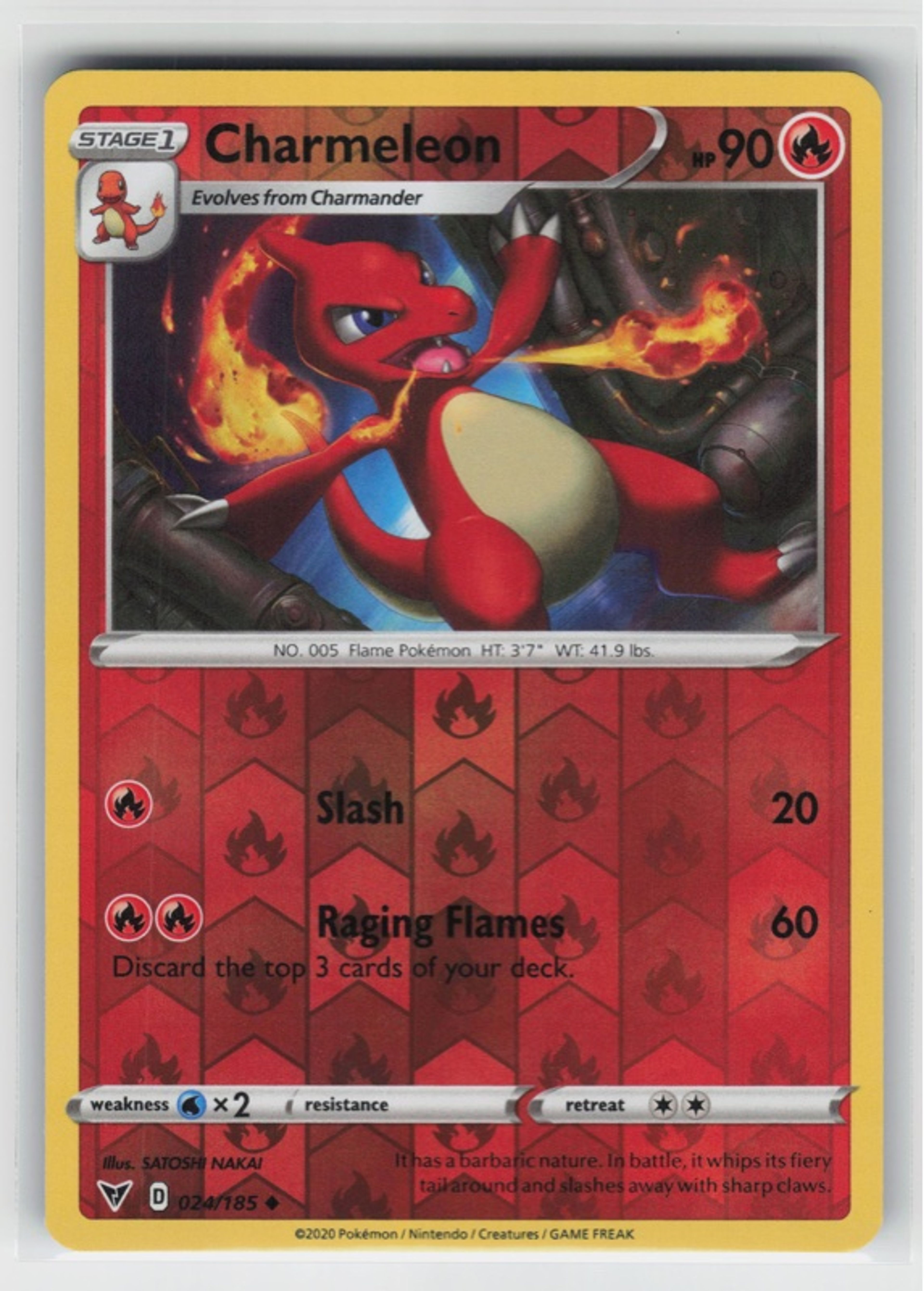 Pokemon Charmeleon Reverse Holo Vivid Voltage