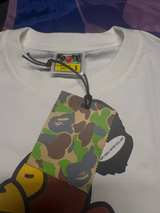 A Bathing Ape Baby Milo on Big Ape Head Tee White/Blue Camo - Image 3