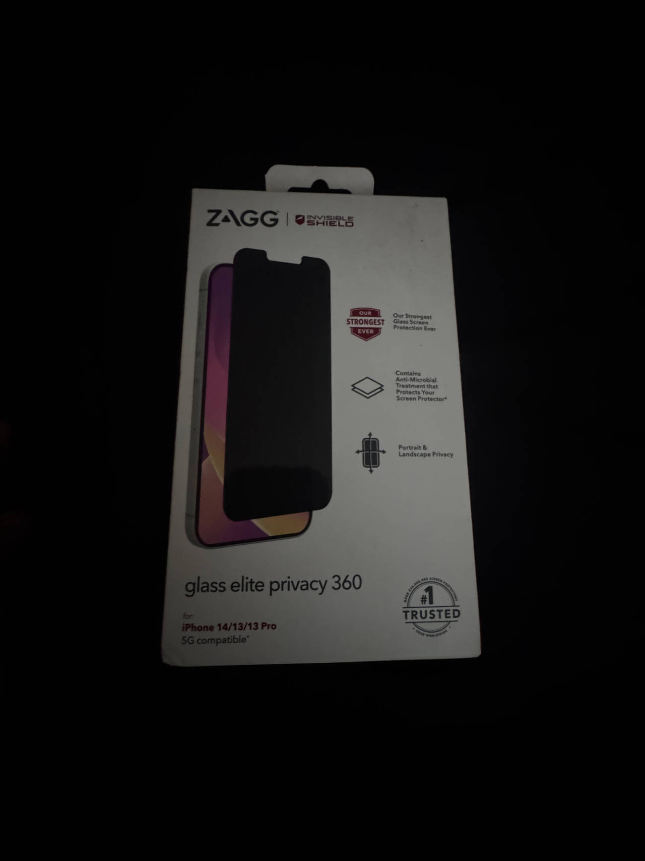 ZAGG InvisibleShield Glass Elite Privacy 360 Screen Protector for iPhone 14/13/13 Pro