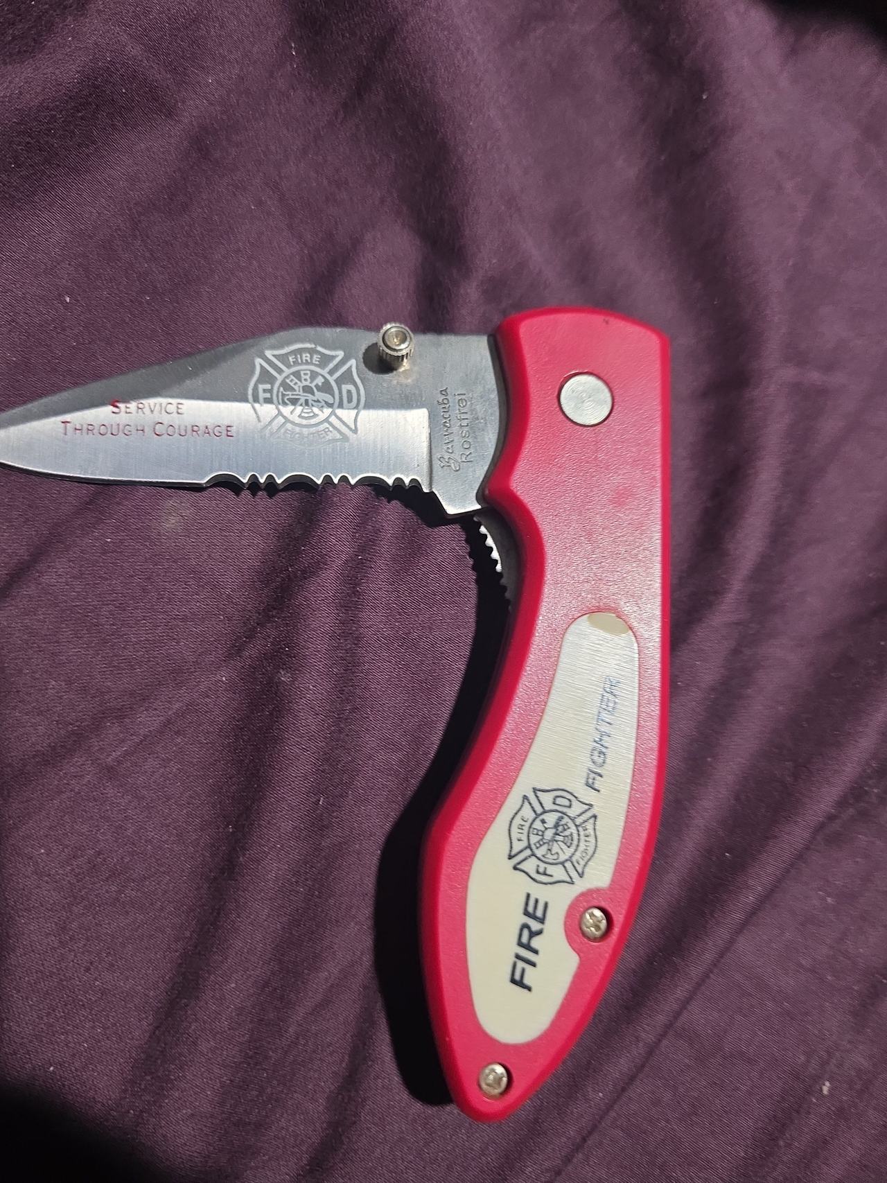 Rostfrei Fire Fighter Folding Pocket Knife