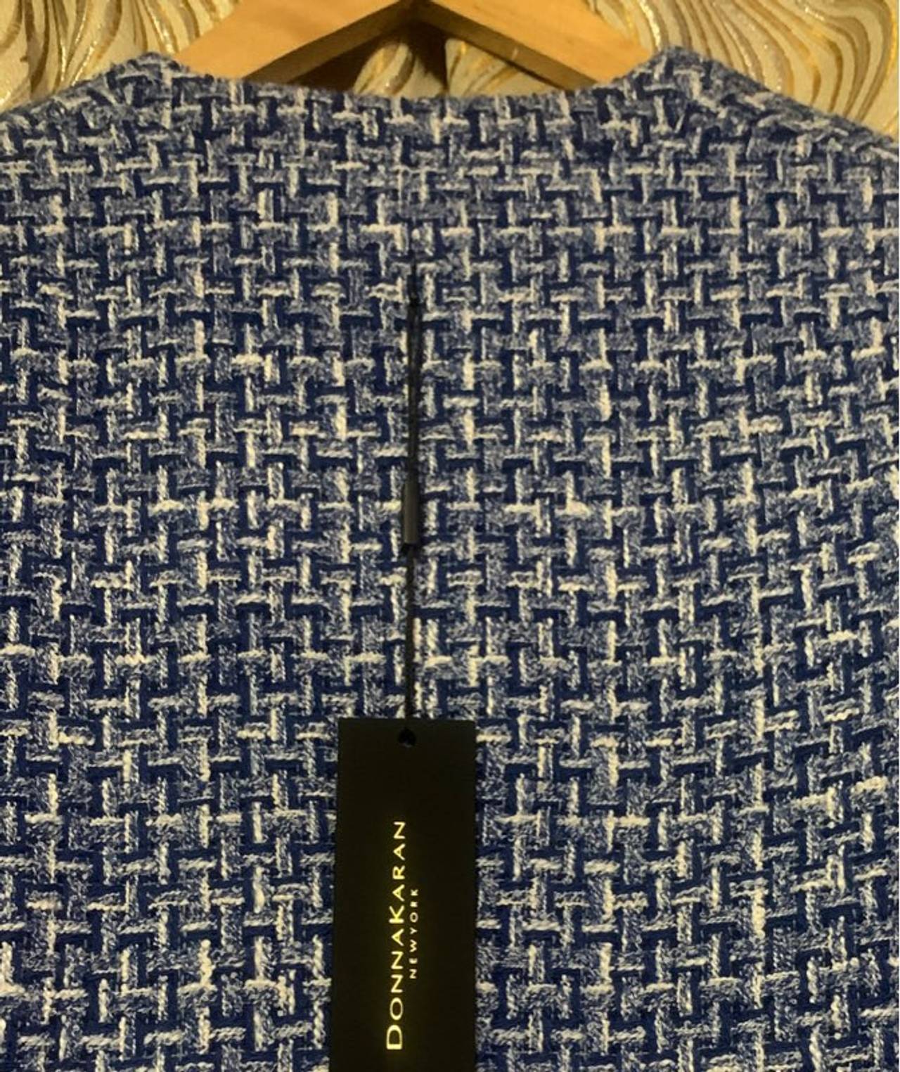 Donna Karan New York Blue Tweed Blazer