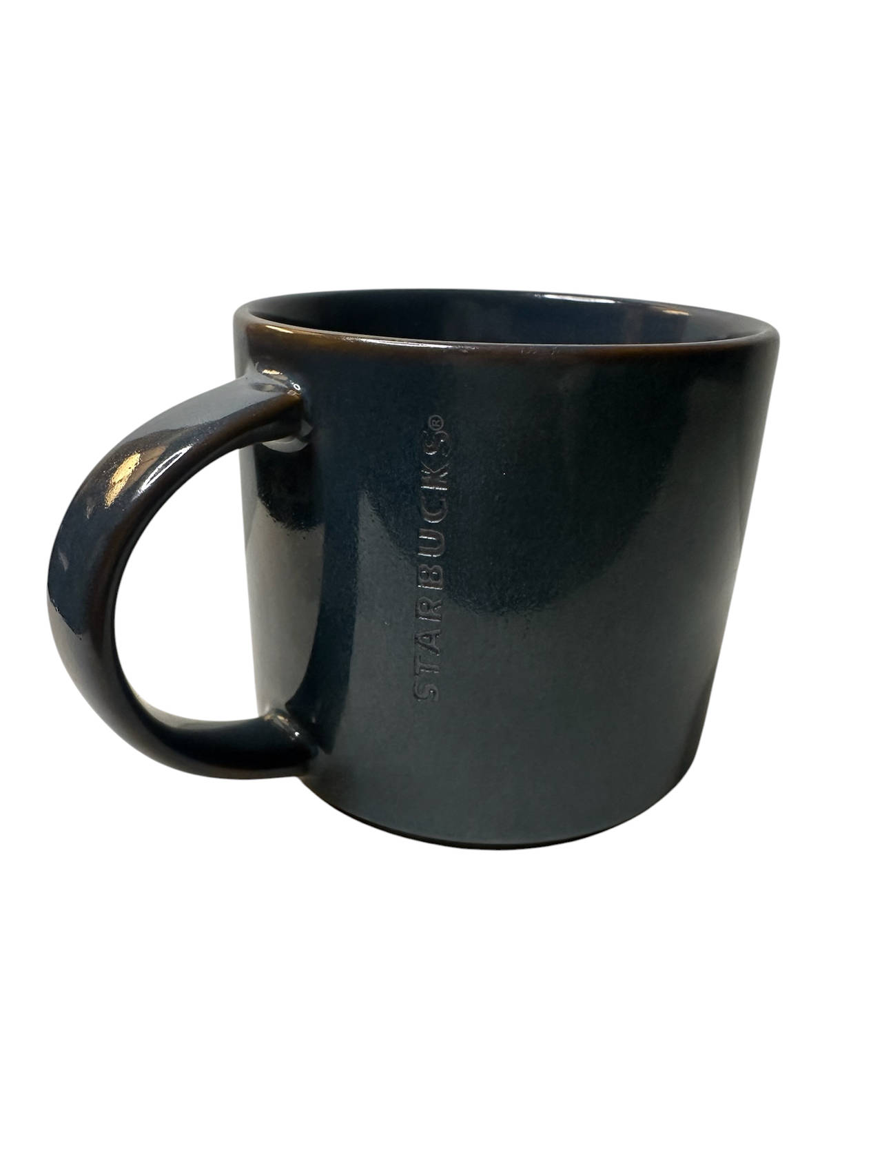 Starbucks Stacking Coffee Mug Green/Blue Brown Ceramic 14 oz 2014
