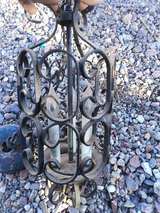 Vintage Wrought Iron 3-Light Hanging Lantern - Image 2