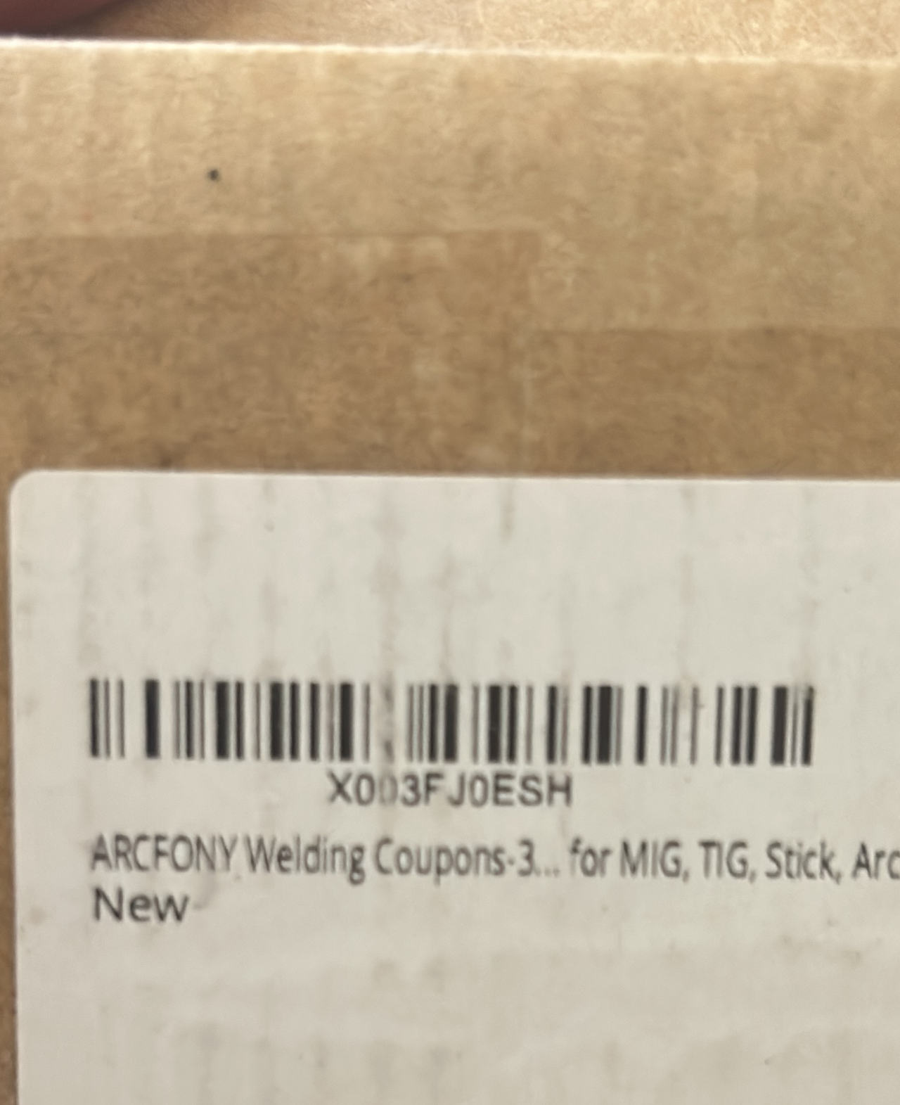 5 pack Unopened New ARCFONY Welding Coupons 3/16" for MIG, TIG, Stick