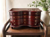 Vintage Serpentine Wood Jewelry Chest - Image 1