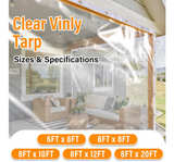 Clear Heavy Duty Tarp,Clear Vinyl Tarp with Grommets 8x12FT,24Mil Thick - Image 3