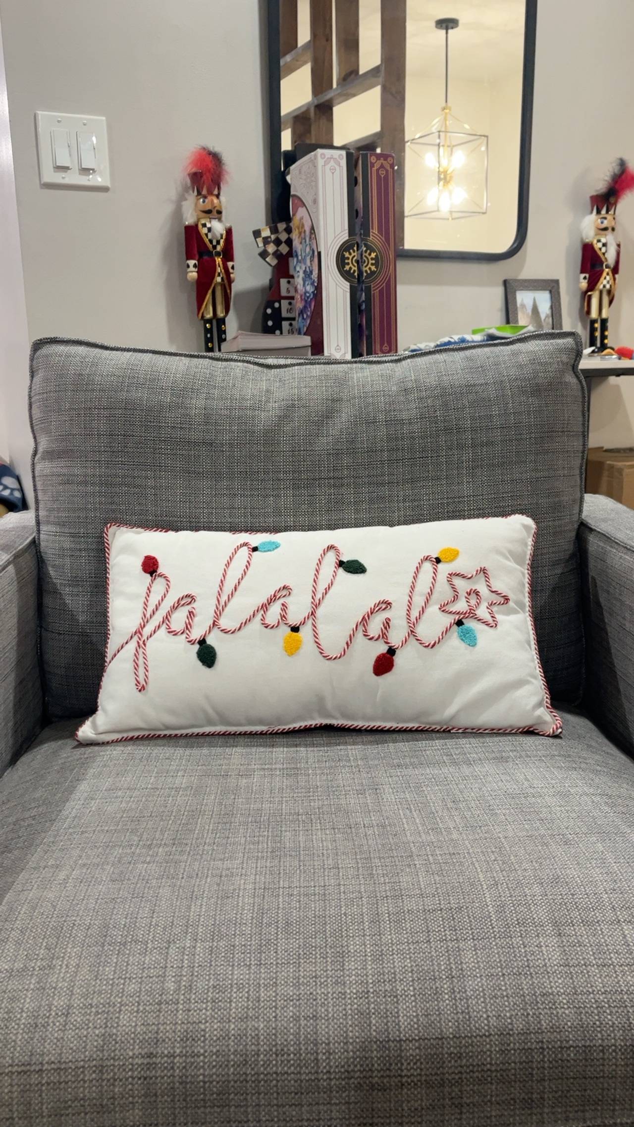 World Market Christmas Throw Pillow
