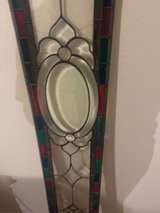 Antique French Stained Glass Panel with Leaded Glass, 20" Tall - Image 1