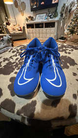 Nike Alpha Menace 3 Football Cleats Royal Blue/White Mens size 10 - Image 4