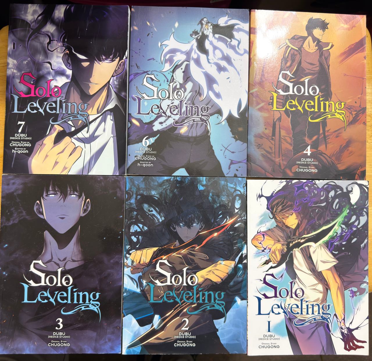 Solo Leveling Manga Lot Vol 1-4 6-7 Missing Vol 5 English Yen Press