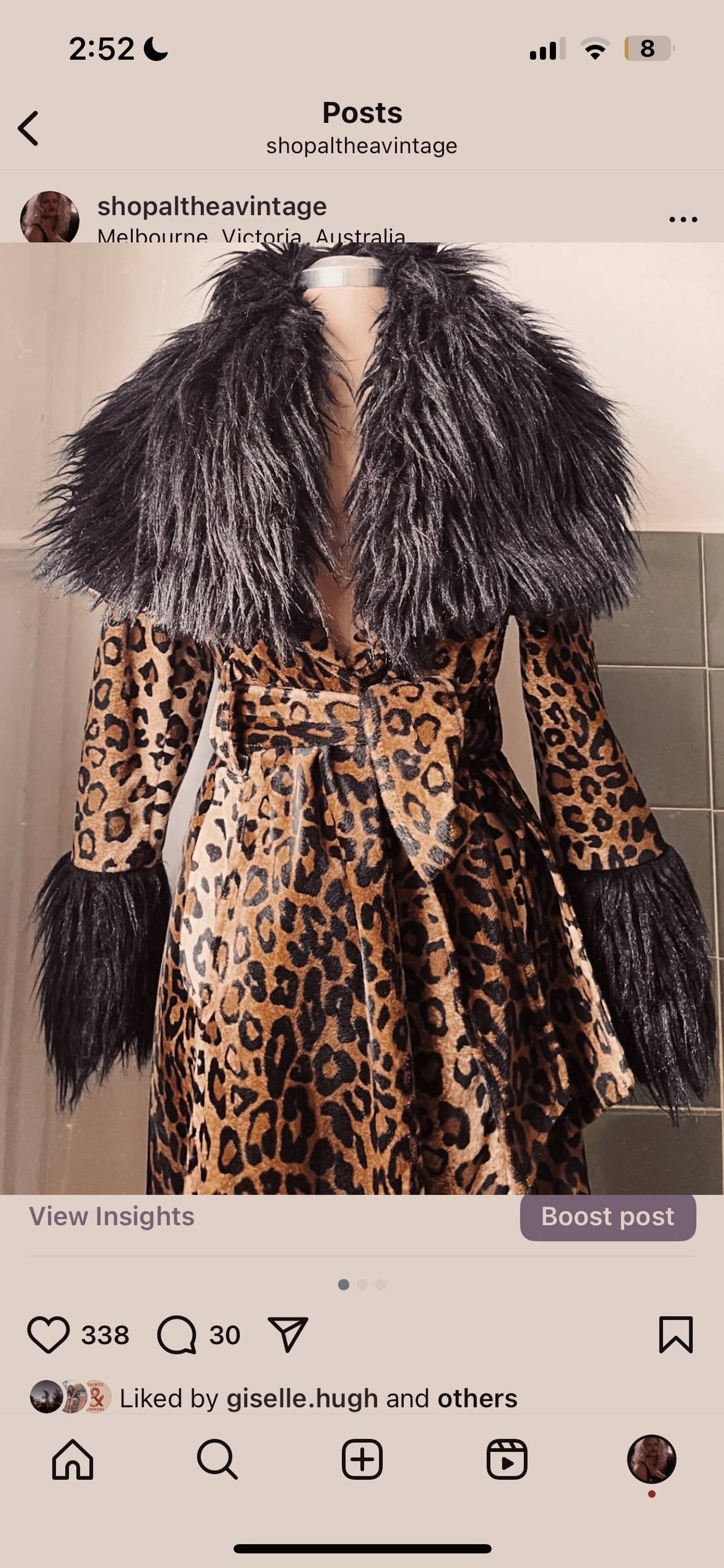 Leopard Print Faux Fur Coat