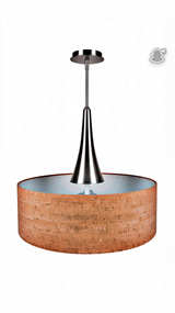 West Elm Cork Drum Pendant Light - Image 4