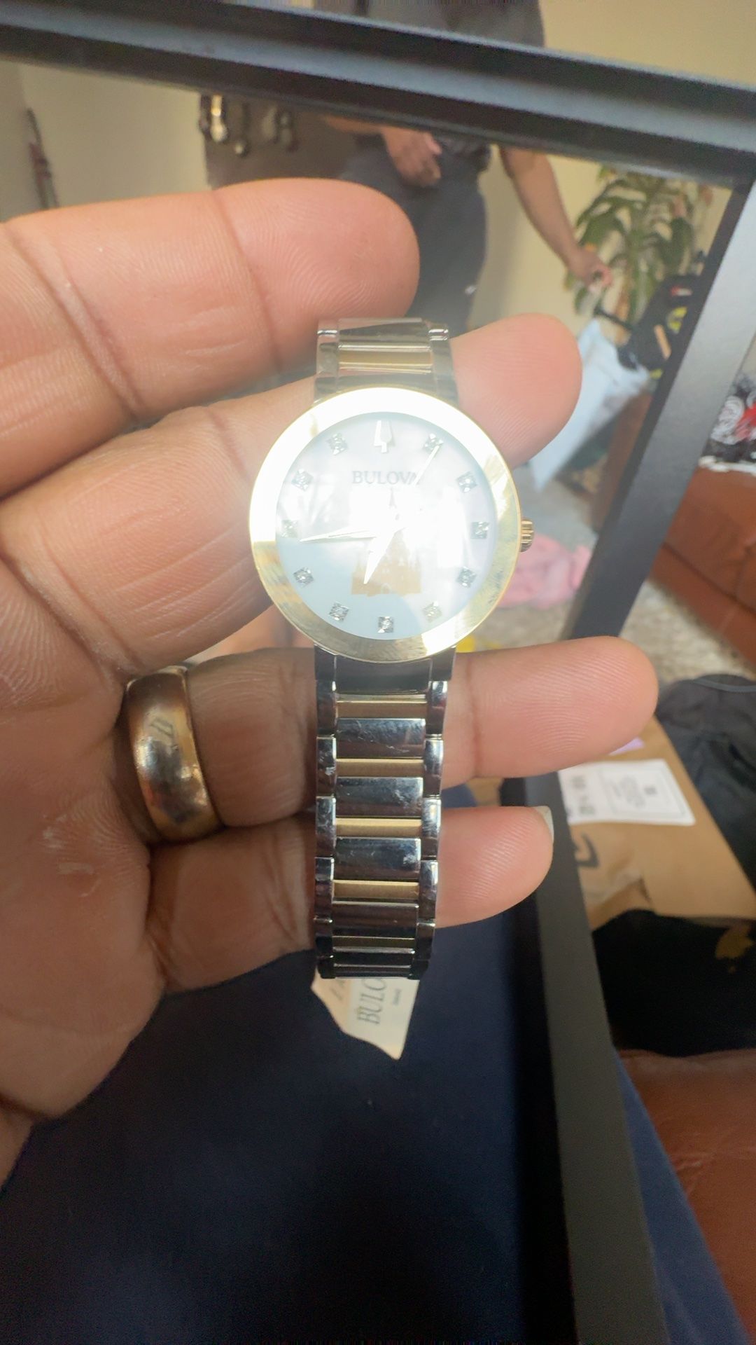 Bulova Futuro Women's Diamond Accent Two-Tone Watch