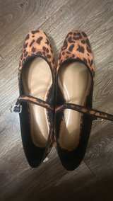 Time and Tru Leopard Print Mary Jane Flats - Image 2