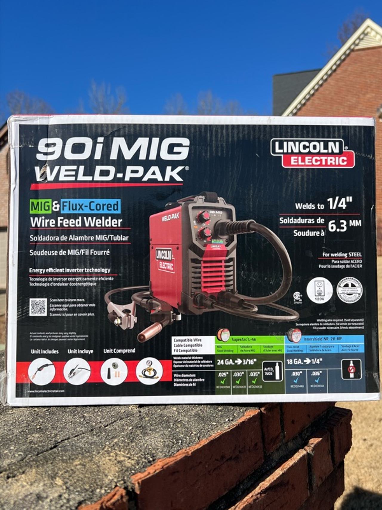 NEW Lincoln 90i MIG Weld-PAK K5256
MIG & Flux-Cored Wire Feed Welder