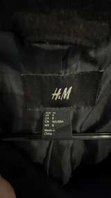 H&M Women's Double-Breasted Peacoat Size 8 Eu 38 Black GUC - Image 2