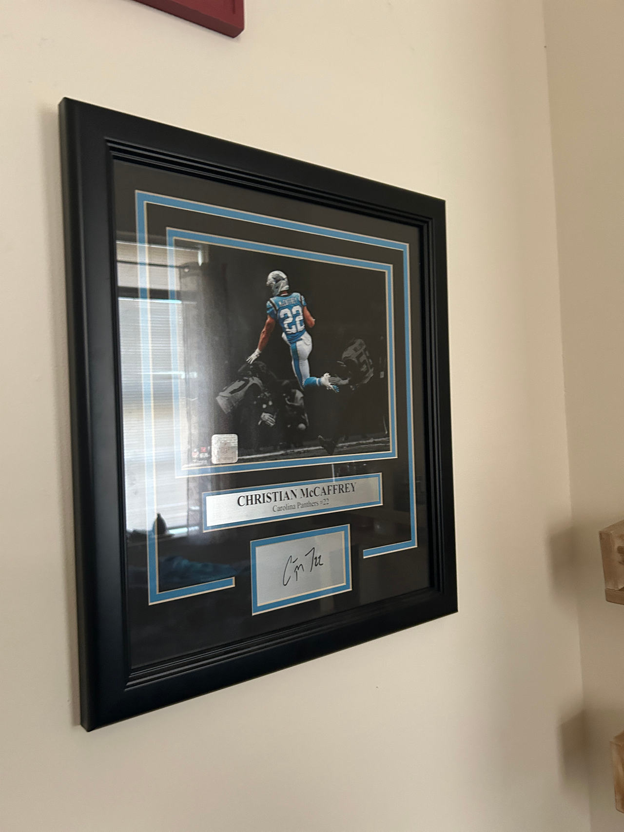 Christian McCaffrey Autographed Carolina Panthers Framed Photo