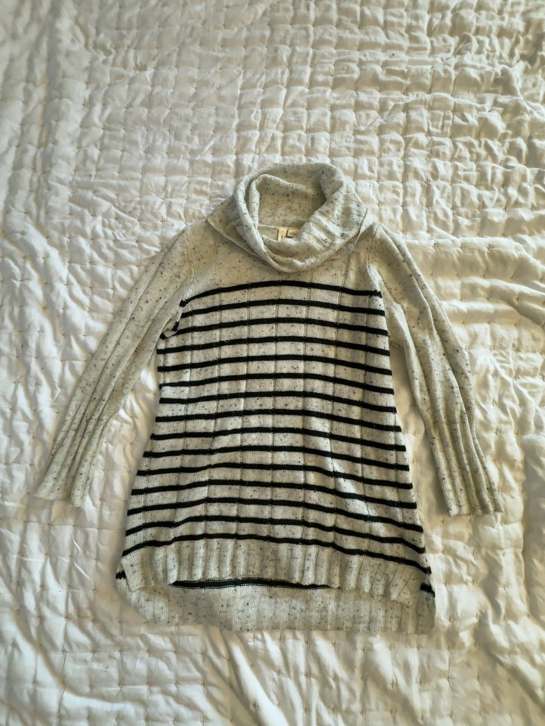 Moth (Anthropologie) Engineer Striped Cowl Neck Oversized Sweater: S