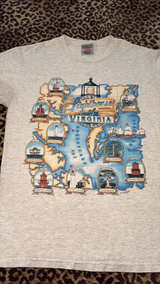 Vintage Oneita Lighthouses of Virginia T-Shirt - Image 1