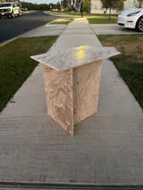 Travertine Side Table - Image 1