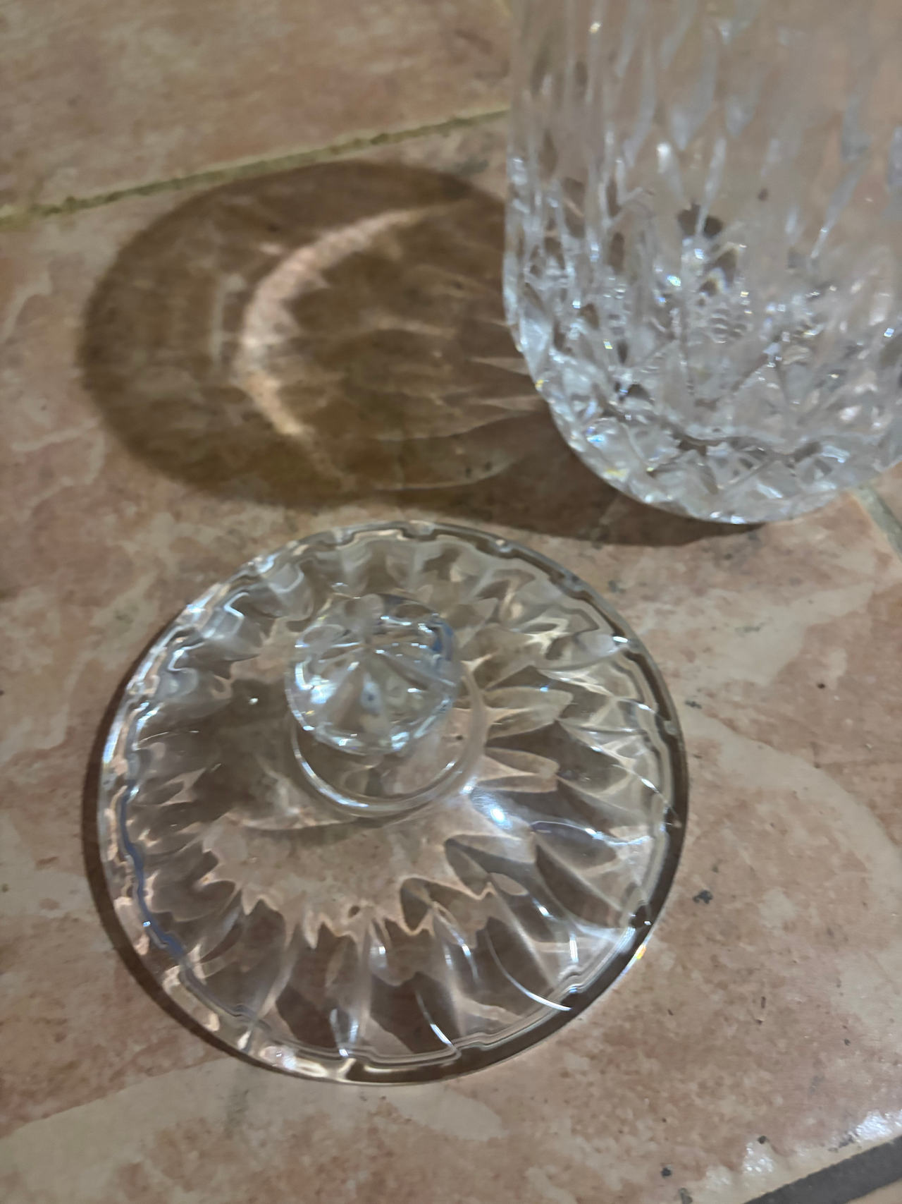 Vintage Cut Glass Candy Jar